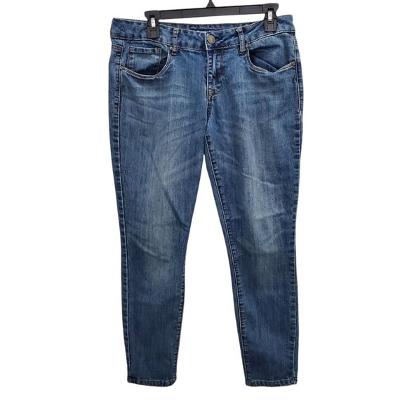 Dollhouse‎ Sienna Women's Y2K Medium Wash Sandblasted Denim Skinny Jeans Size 10 - Picture 1 of 8